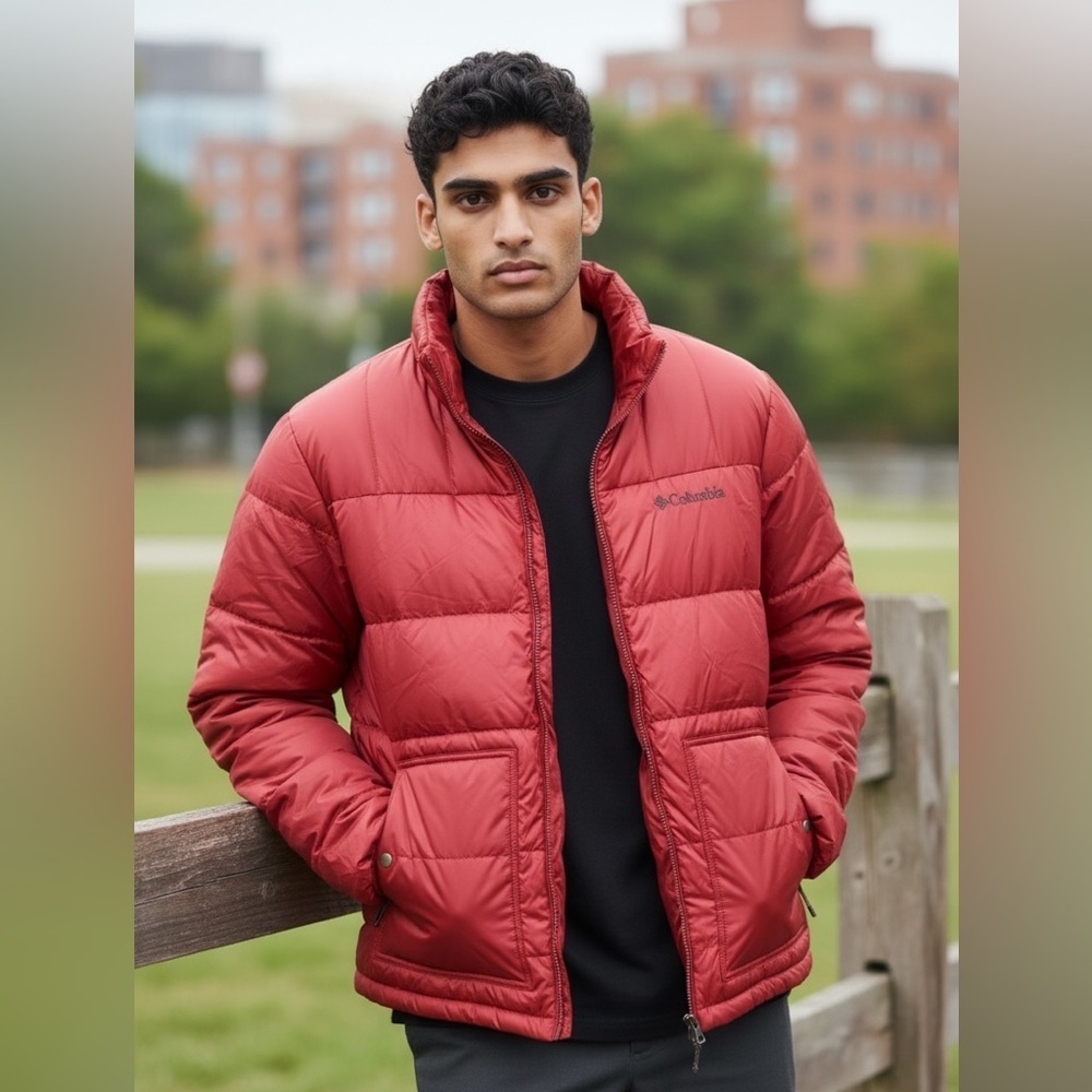 Columbia Red Puffer Jacket